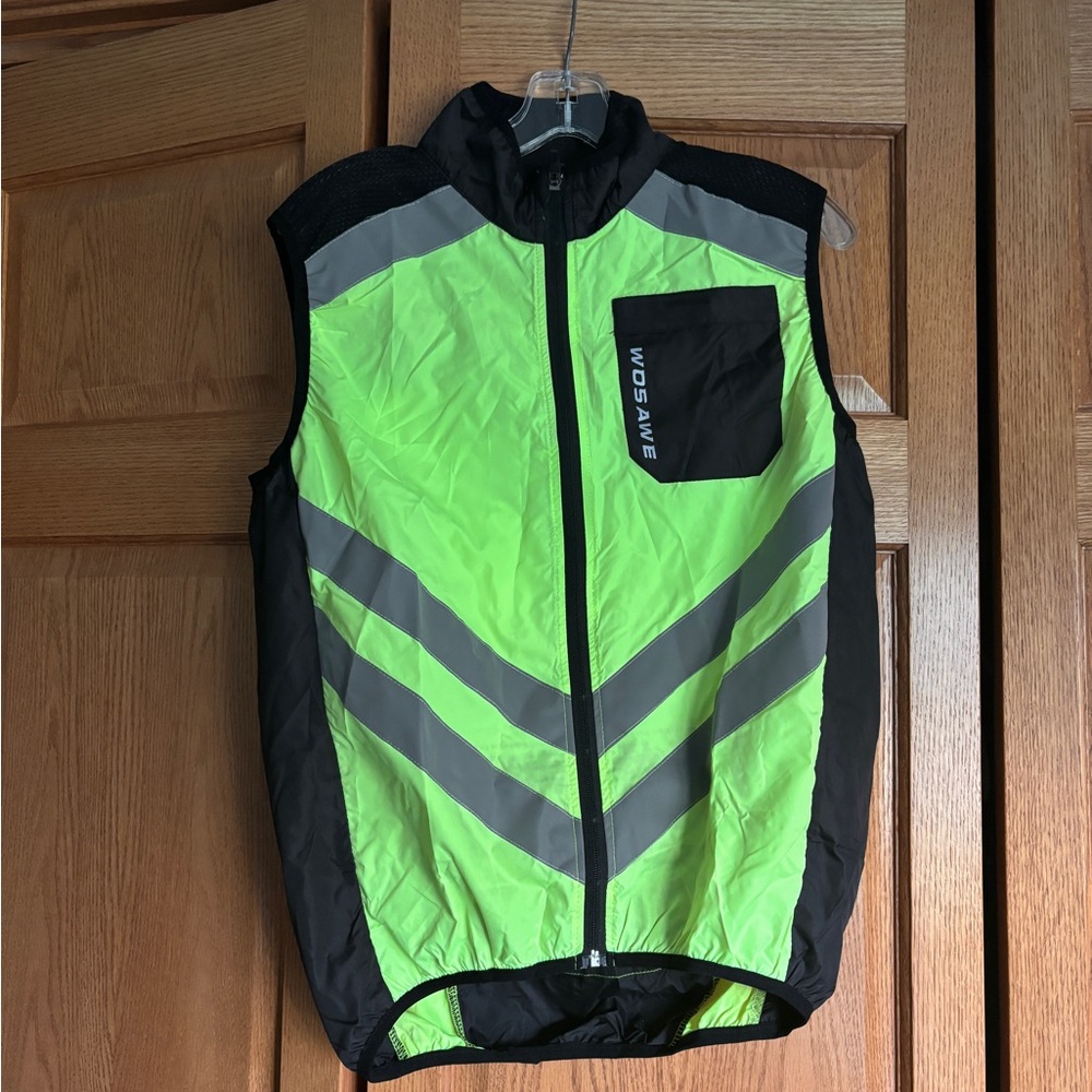 Women's Reflective Cycling Vest - Neon Green and Black M